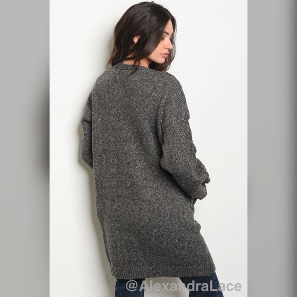 LAST 1 🛑Sale🛑🍂Charcoal Cardigan🍂 - Picture 2 of 2